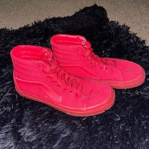 Red high top Vans